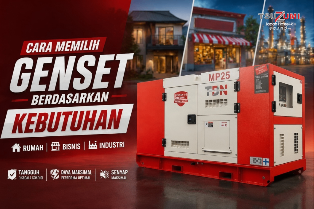 Cara Memilih Genset Berdasarkan Kebutuhan Rumah, Bisnis, dan Industri